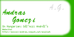 andras gonczi business card